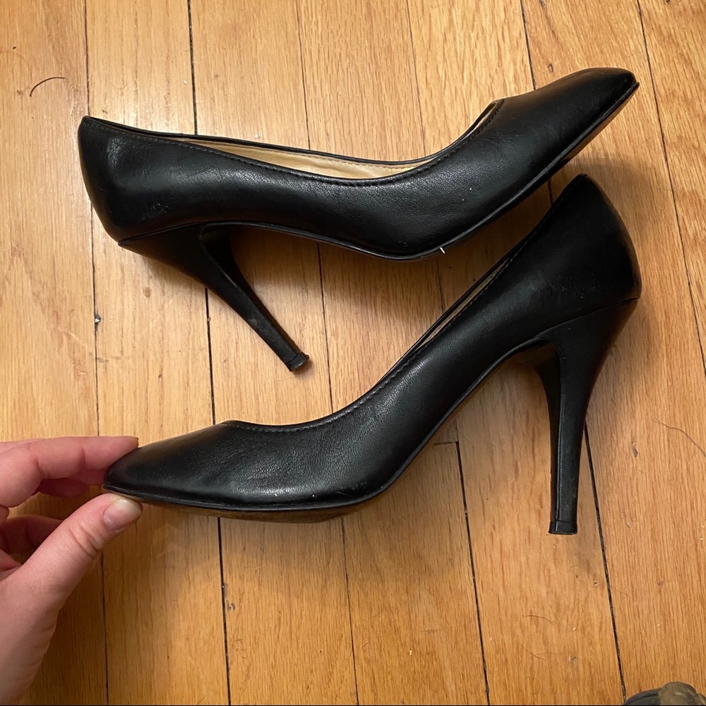 BLACK FRI $ DROP J Crew Black Leather Pumps